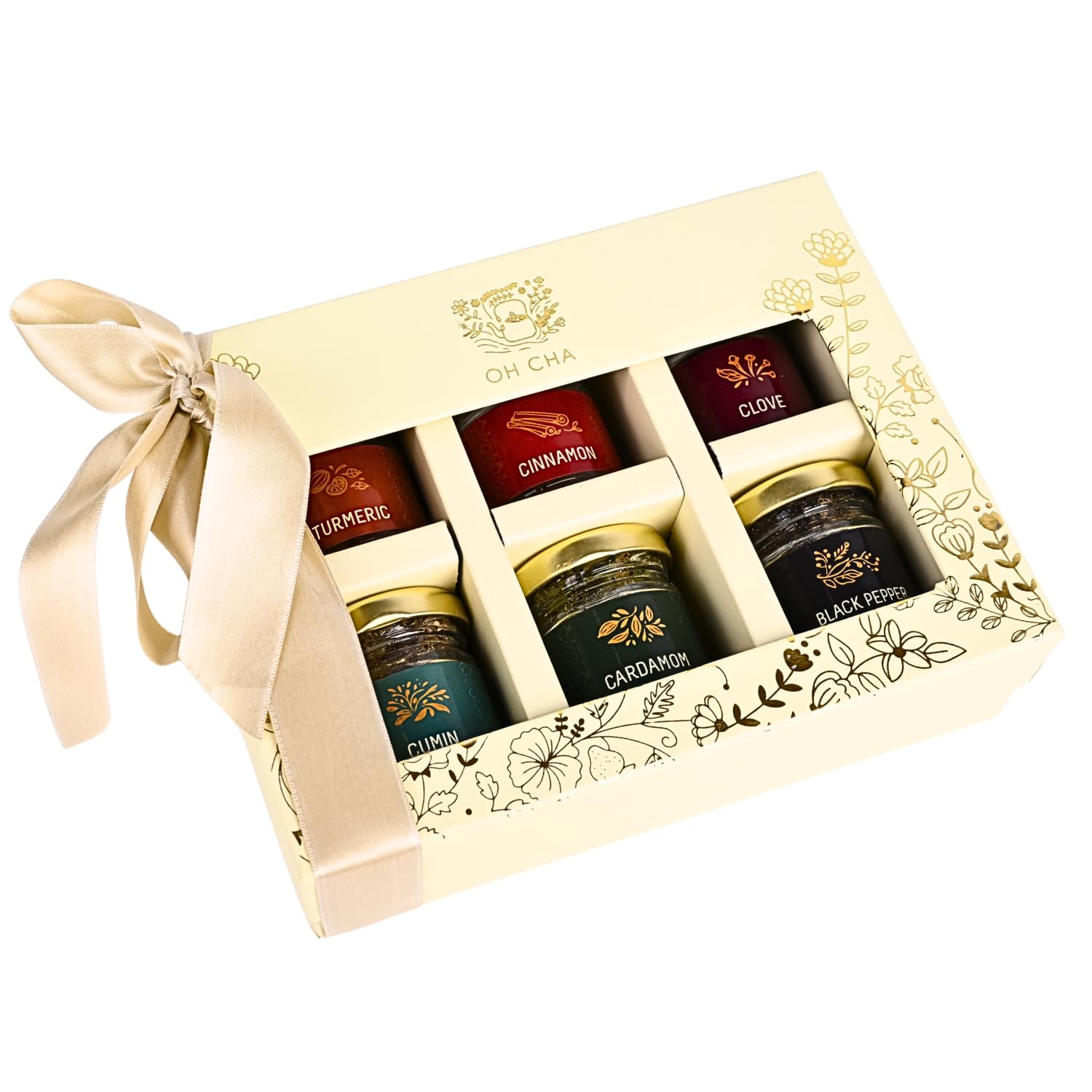 OH CHA - Premium Whole Assorted Spices Box (6 Pack) – Turmeric, Cinnamon, Clove, Cardamom, Black Pepper & Cumin | Region-Sourced, Farm Fresh, Natural & Aromatic - India Spice Masala Box | Gourmet Kitchen Essentials Gift Box | Ideal for Coporate Gifting, Festive Gifting, Wedding Gifts-image-31