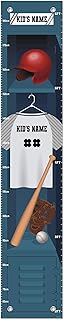 Sports Growth Chart Baseball Locker Custom Name Gifts for Kids Room Decor Personalized Growth Chart