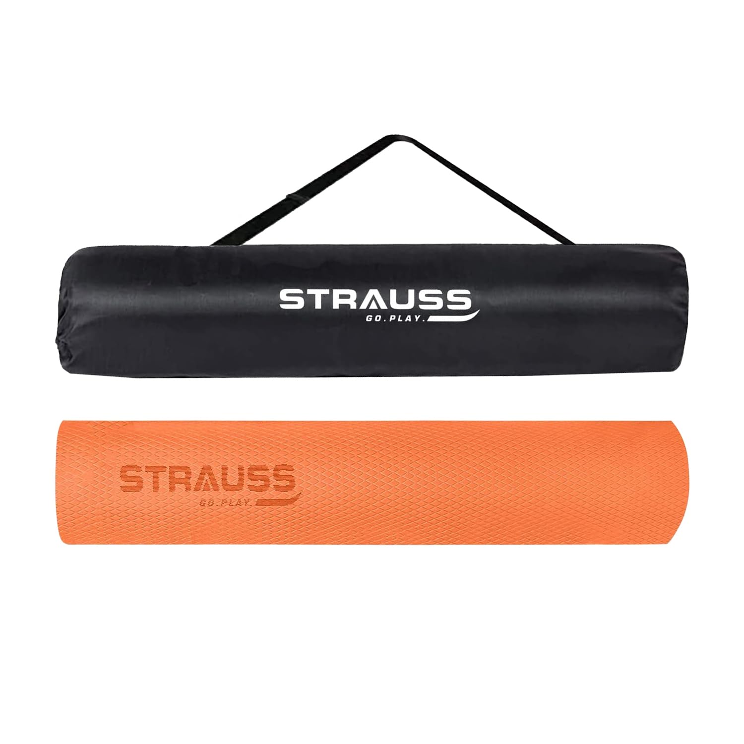 Strauss Anti Skid EVA Yoga Mat with Carry Bag, 4mm, (Orange) (B09TGT258W) Amazon Price History, Amazon Price Tracker