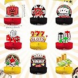 9 Pieces Vegas Theme Party Decoration Casino Poker Party Decoration Casino Party Honeycomb...