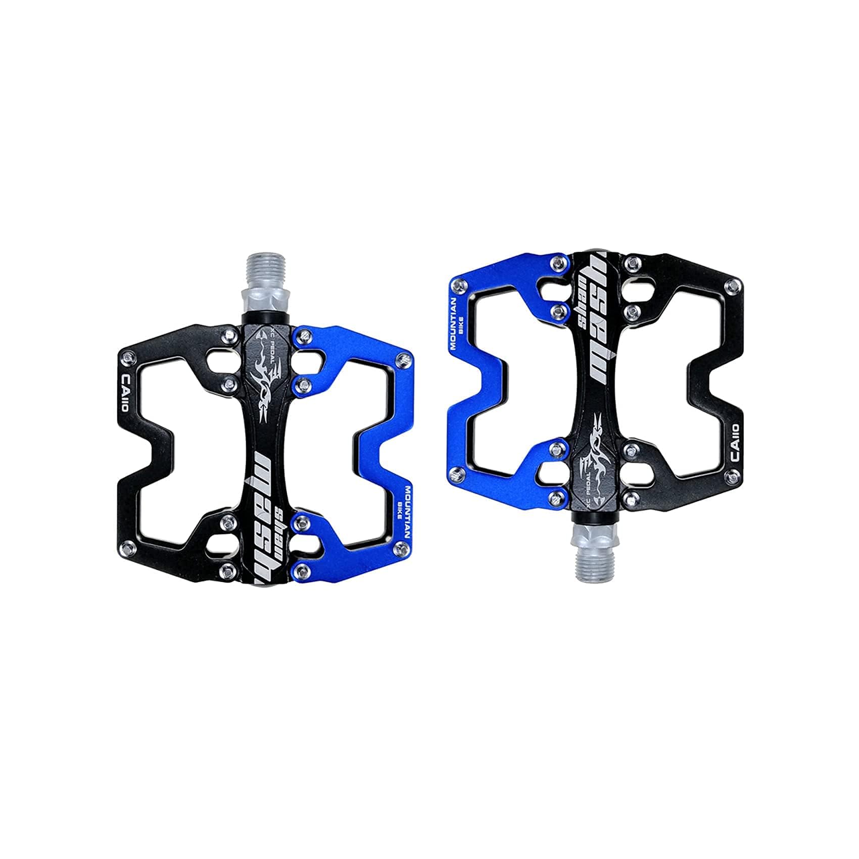 Mountain Bike Pedals, Lightweight Aluminum Alloy Bicycle Pedal, Non-Slip MTB Pedals Wide Platform Road Bike Pedal 9/16"
