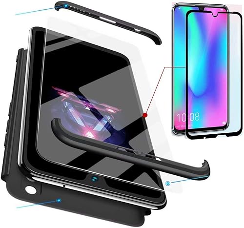 AILZH Custodia Huawei Honor Lite Film Vetro temperato Cover 360 Gradi Copertura Protettiva Case Guscio Duro Anti Shock Anti-graffio Bumper 360 Matte Caso Nero AILZH Custodia Huawei Honor Lite Film Vetro temperato Cover 360 Gradi Copertura Protettiva Case Guscio Duro Anti Shock Anti-graffio Bumper 360 Matte Caso Nero