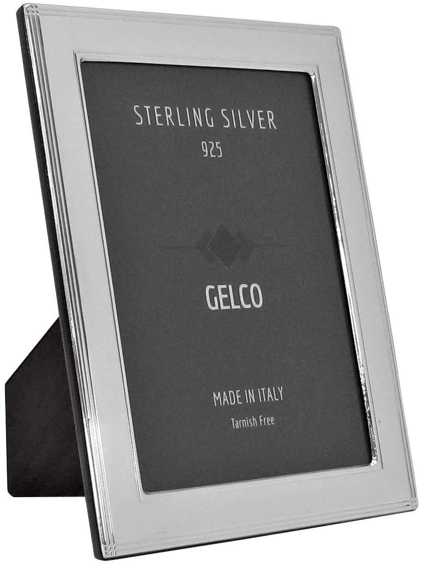 FINE ITALIAN 925 STERLING SILVER HANDMADE GLOSSY ELEGANT PICTURE FRAME (5X7)