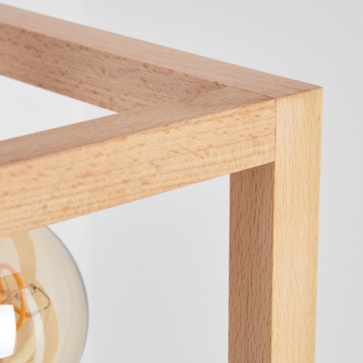 Stehleuchte Ottersta, Stehlampe aus Holz/Metall in Naturfarben/Schwarz, Leuchte im modernen skandinavischen Design, Höhe 102,5 cm, mit Fußschalter, 5-flammig, 5 x E27, ohne Leuchtmittel