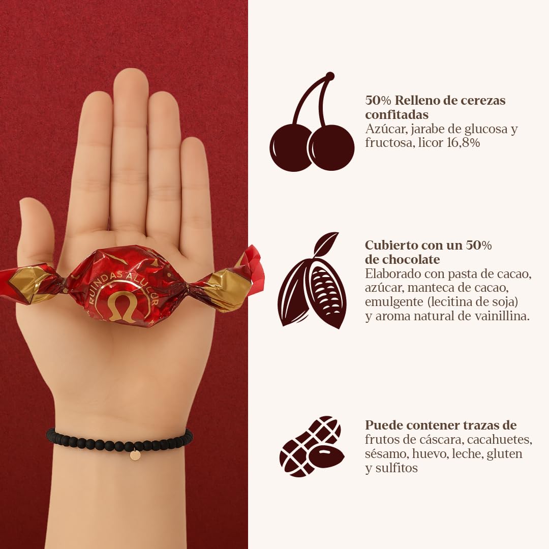 LAPASION - Guindas Al Licor Bañadas En Cobertura de chocolate | Cerezas Confitadas | Bombones De licor marrasquino | Guindillas | Chocolates Con Frutas Frescas | 2.5 Kg |