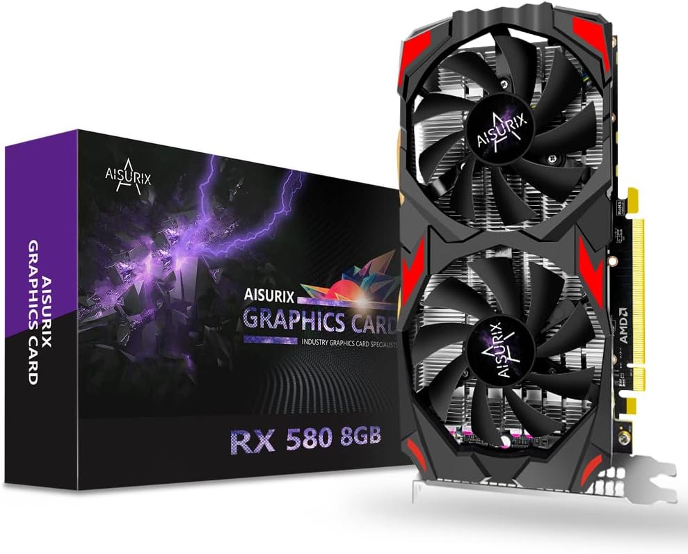 AISURIX Radeon RX 580 Grafikkarten, 2048SP, Real 8GB, GDDR5, 256 Bit ...