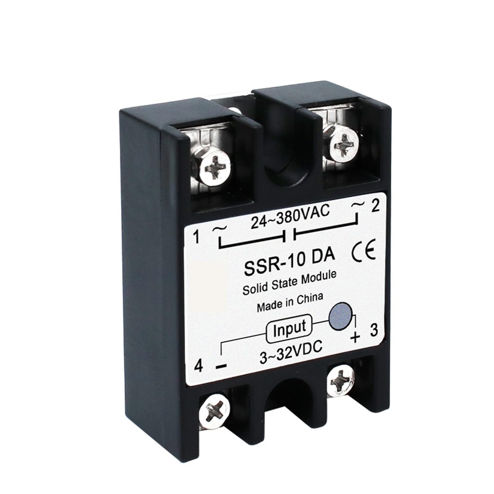 LCTC 10 relés de estado sólido SSR CC a CA CA a CA CC a CC 10 A 25 A 40 A 50 A 60 A 80 A 100 A monofásico sin contacto 3-32 VCC (DC-AC, 10 unidades SSR 40 A)