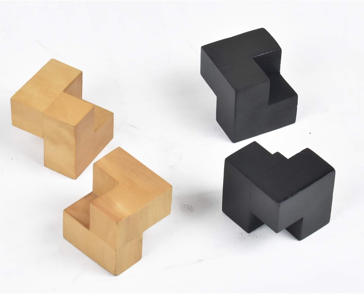 Royal Chess Mall Repro 1923 Bauhaus Chess Set- Chess Pieces Only - Abstract Set - Ebonised Boxwood - 2" King
