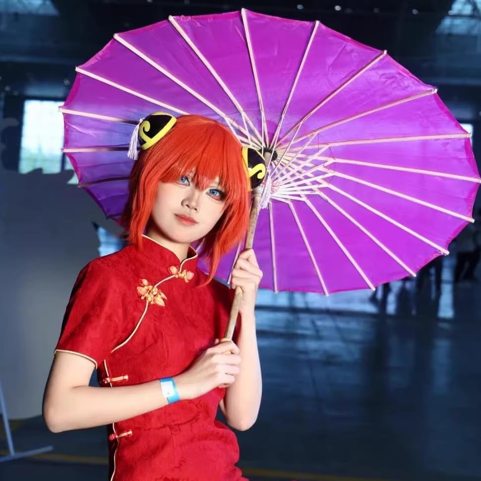 Amazon.co.jp: 銀魂 神威 神楽 傘 夜兎族 兄妹 傘 かさ 布傘 84cm 武器