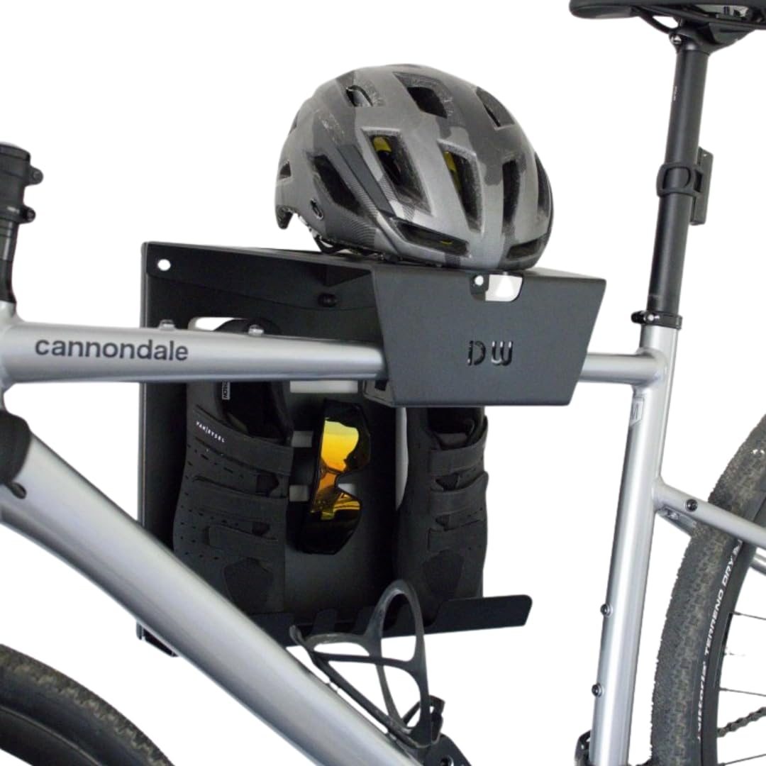 DRAGONWORKS WALLRIDE Fahrrad Wandhalterung für Garage - Horizontaler Fahrradhalter bis 35 kg - stabile Fahrradhalterung Wand aus Stahl - platzsparende Fahrradaufhängung für MTB, Rennrad & E-Bike