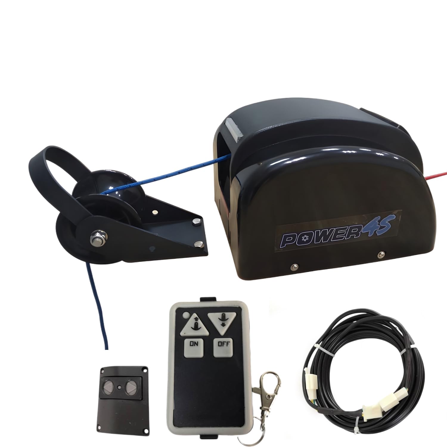 Seilwinde 12V - Elektrische Mini Seilwinde mit Ankerseil 31m für Anker bis 21Kg - Ankerwinde 12V - Robuste 12V Seilwinde 30LBS Ankerwinde Remote und Wireless Control Marine Boot Zubehör