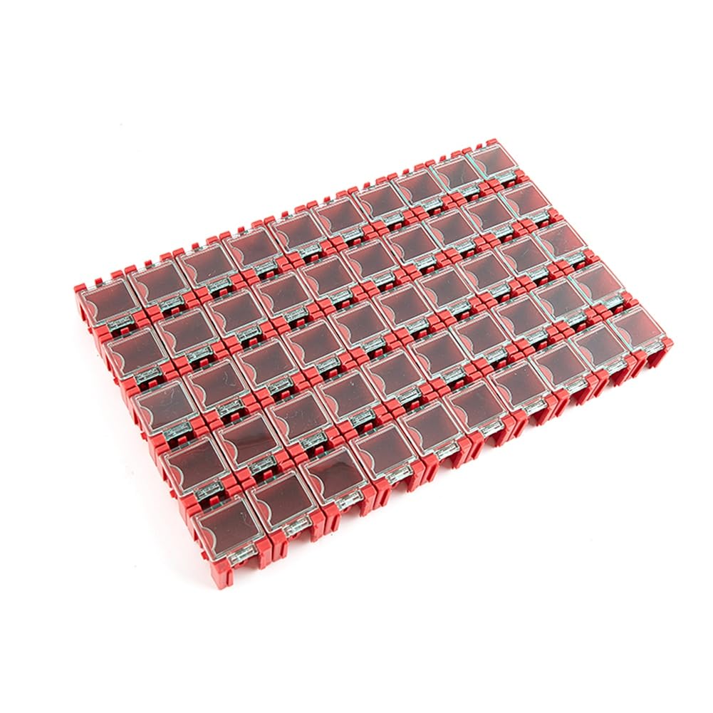 Littimoon SMD SMT Electronic Component Container Mini Storage Boxes Kit for Electronic Components Electronic Components Storage Box Red