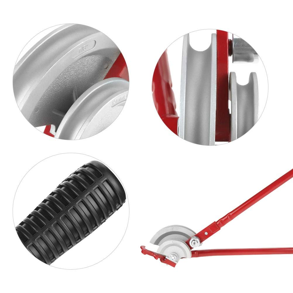 Piegatubi Curvatubo Professionale 2 in 1 Heavy Duty per Tubi Rame Alluminio 15 mm 22 mm Rosso