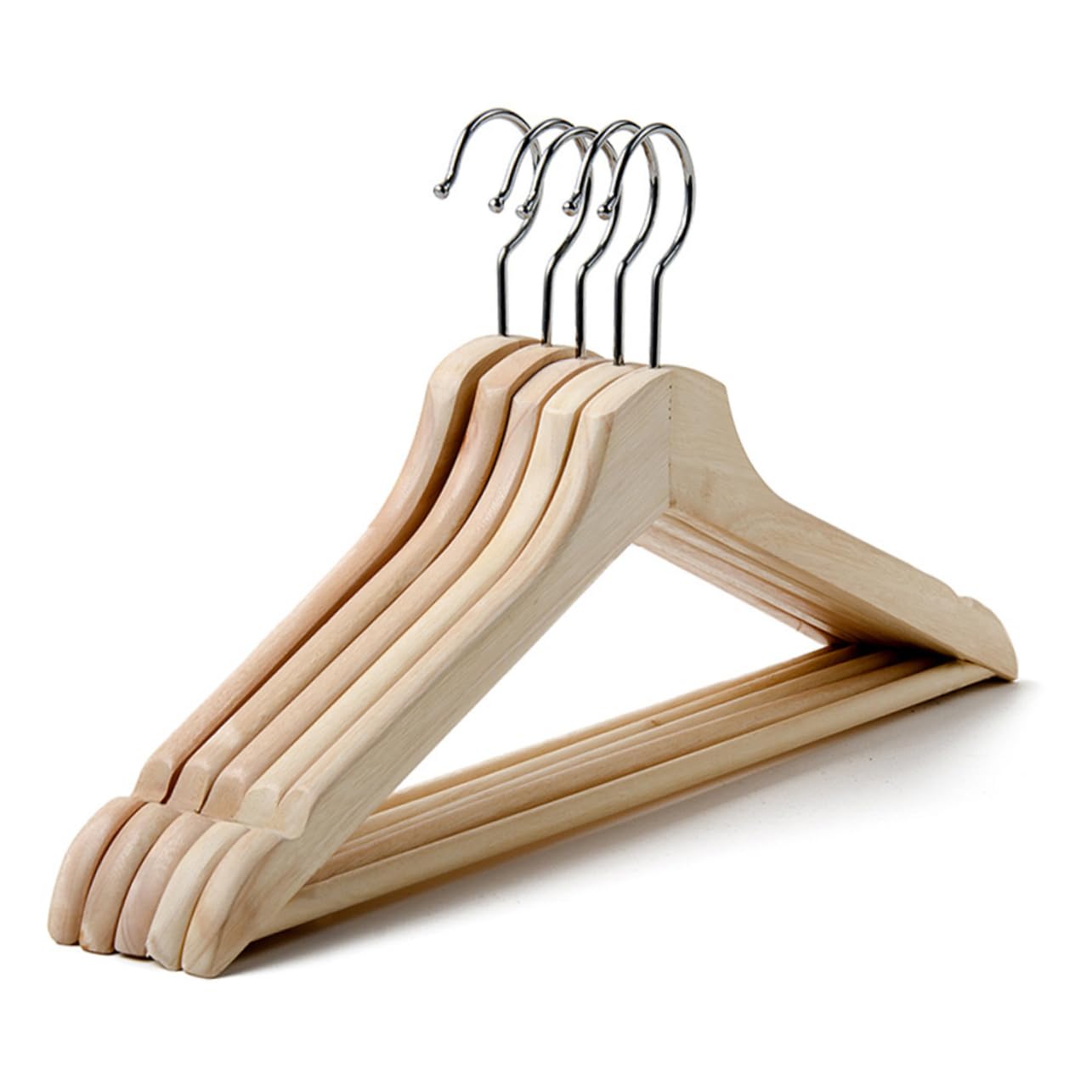 PRETYZOOM 2pcs Solid Hardwood Suit Hangers Non-Slip Bar Sturdy Cedar Hangers for Coats Dresses