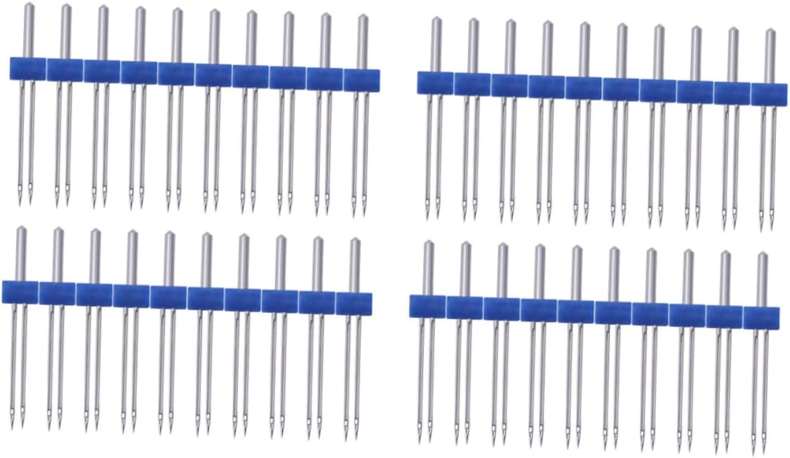ETHZZLE 100pcs Electric Multi-Function Twin Needle Kit for Sewing Machines Double Needles Household Sewing Accessories Compatible with Knits and Quilting Machines
