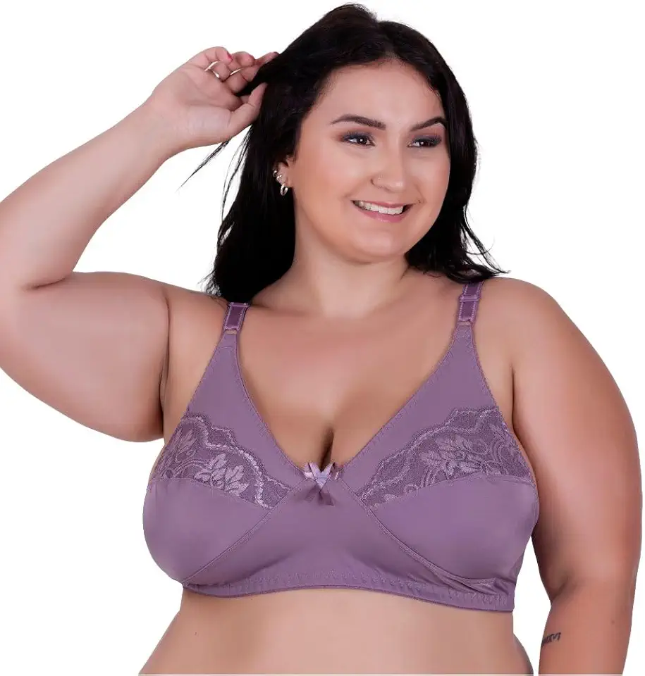 Sutiã Plus Size sem Bojo Reforçado Sustentação de Cetinete Resistente