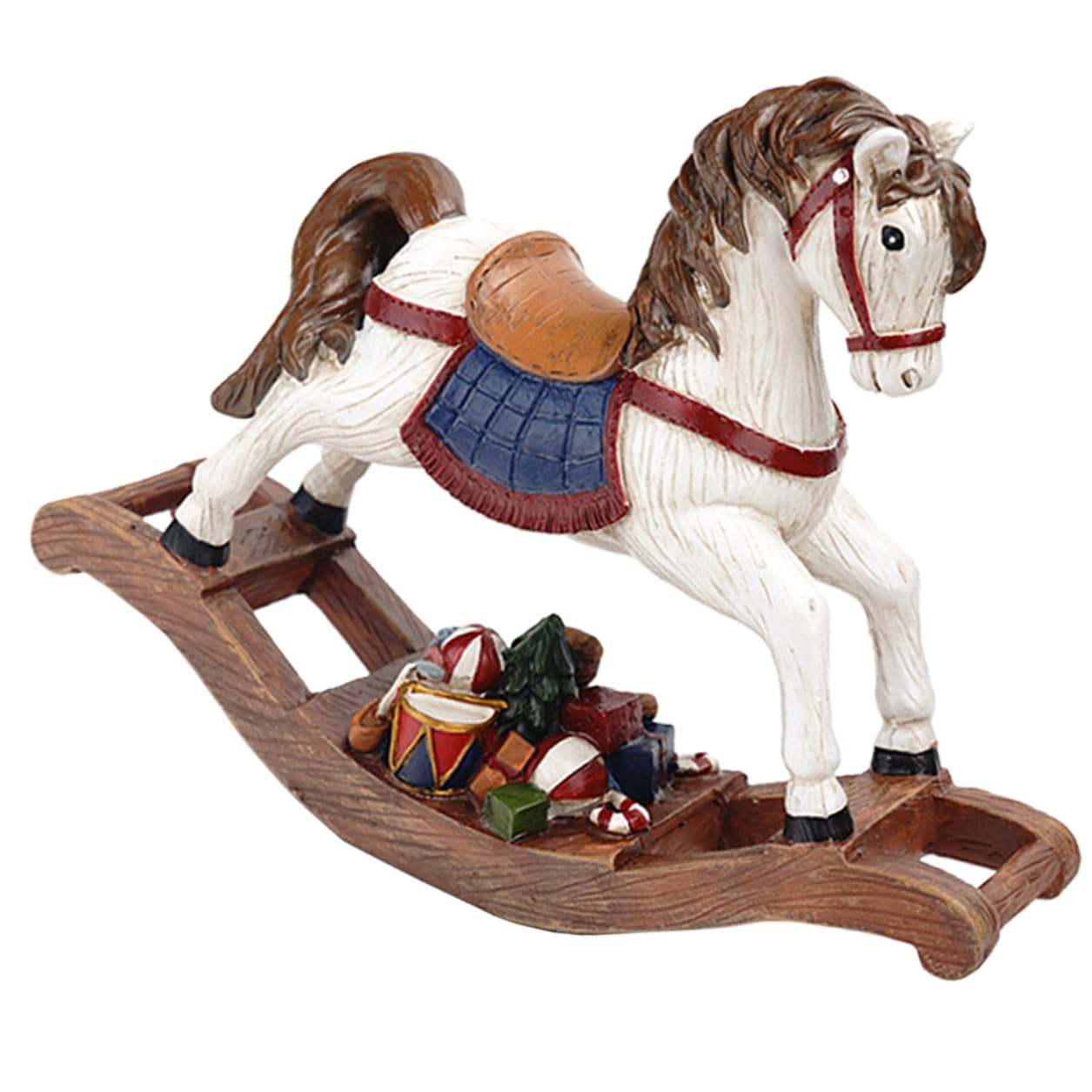 Cheval à bascule de Noël ornement de bureau coloré pour ambiance de fête