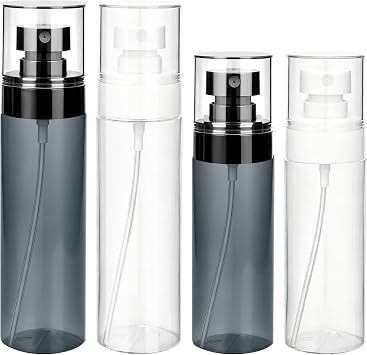 Small Spray Bottles 60ml/100ml, Pack of 4 Fine Mist Spray Bottle for Travel