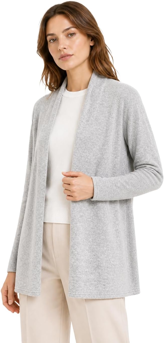 Lightweight Mid-Thigh Cashmere Cardigan 100% Pure Cashmere Sweater Cashmere Wraps for Women