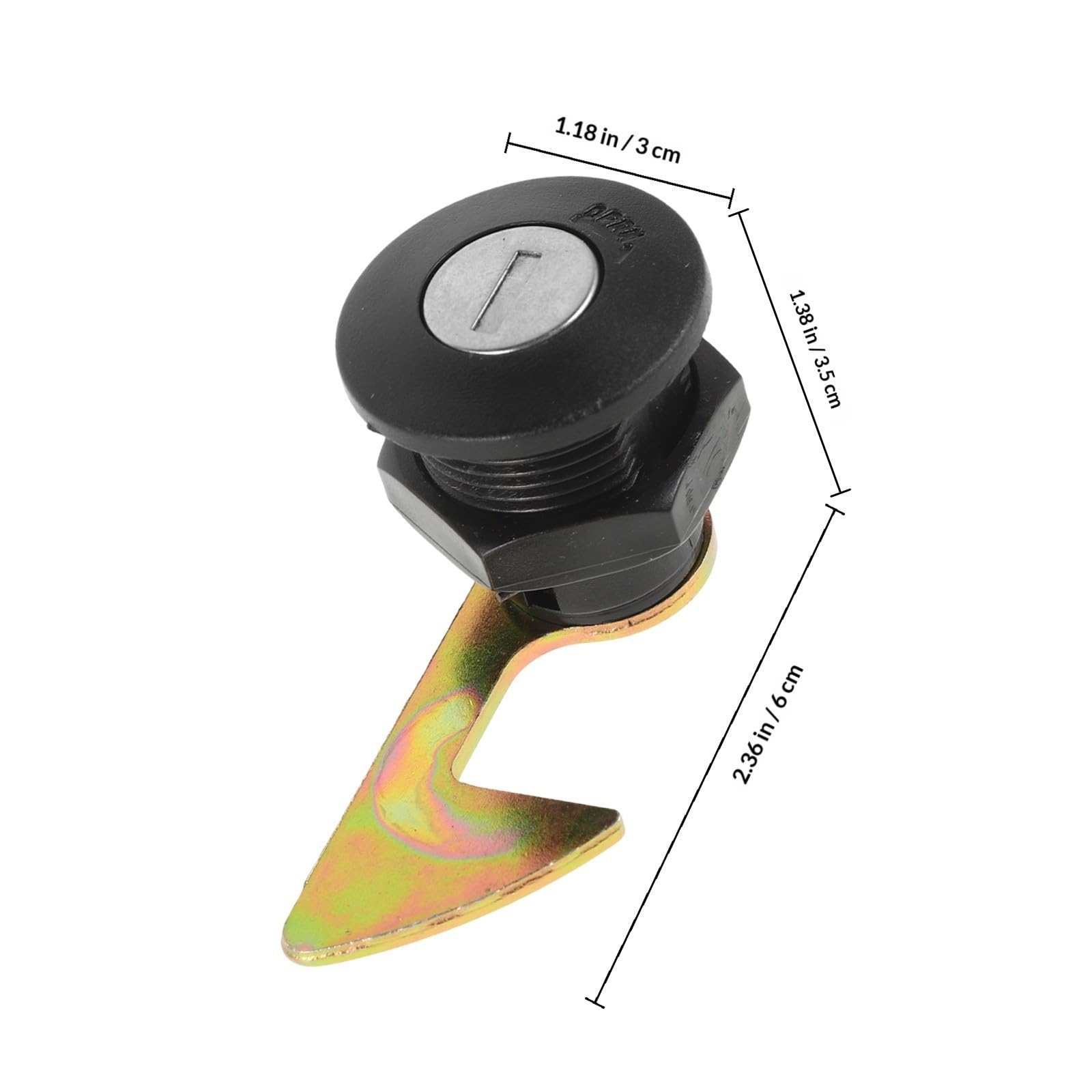 Cerradura para Baúl de Moto y Scooter Eléctrico Kit de 1 Cerradura y 4 Ganchos Metálicos, Apto para Maleteros Traseros, Compatible Varios Vehículos Eléctricos y Uso Urbano