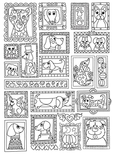 Creative Haven Adorable Dogs Coloring Book