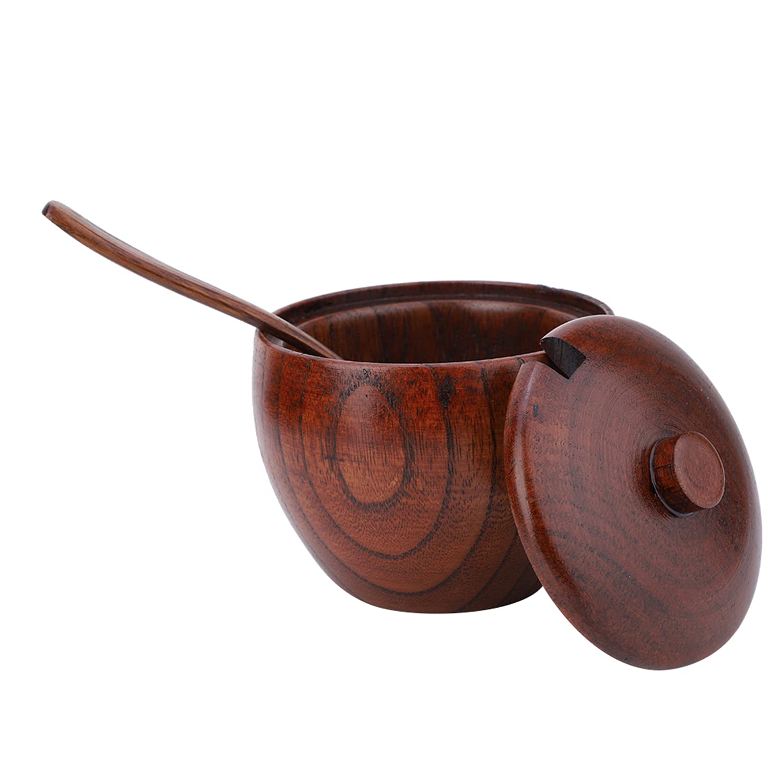 Walfront Holz Gewürztopf Set, 3 Holz Gewürzbehälter, Salzbehälter für Kaffee Zucker Gewürze Kräuter Küche Theken Salz