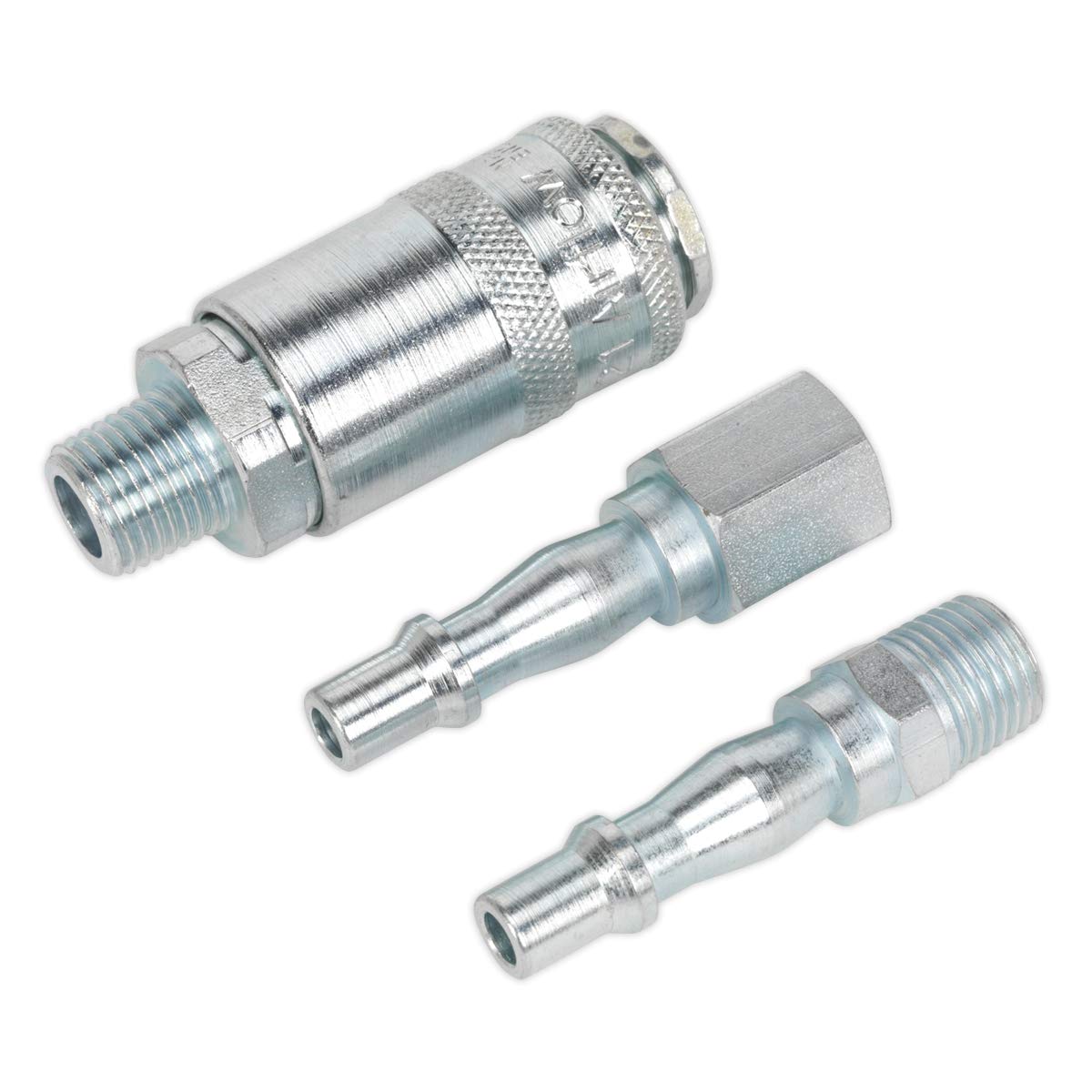 Sealey AC60 Air Tool Coupling Kit 3pc 1/4""BSP