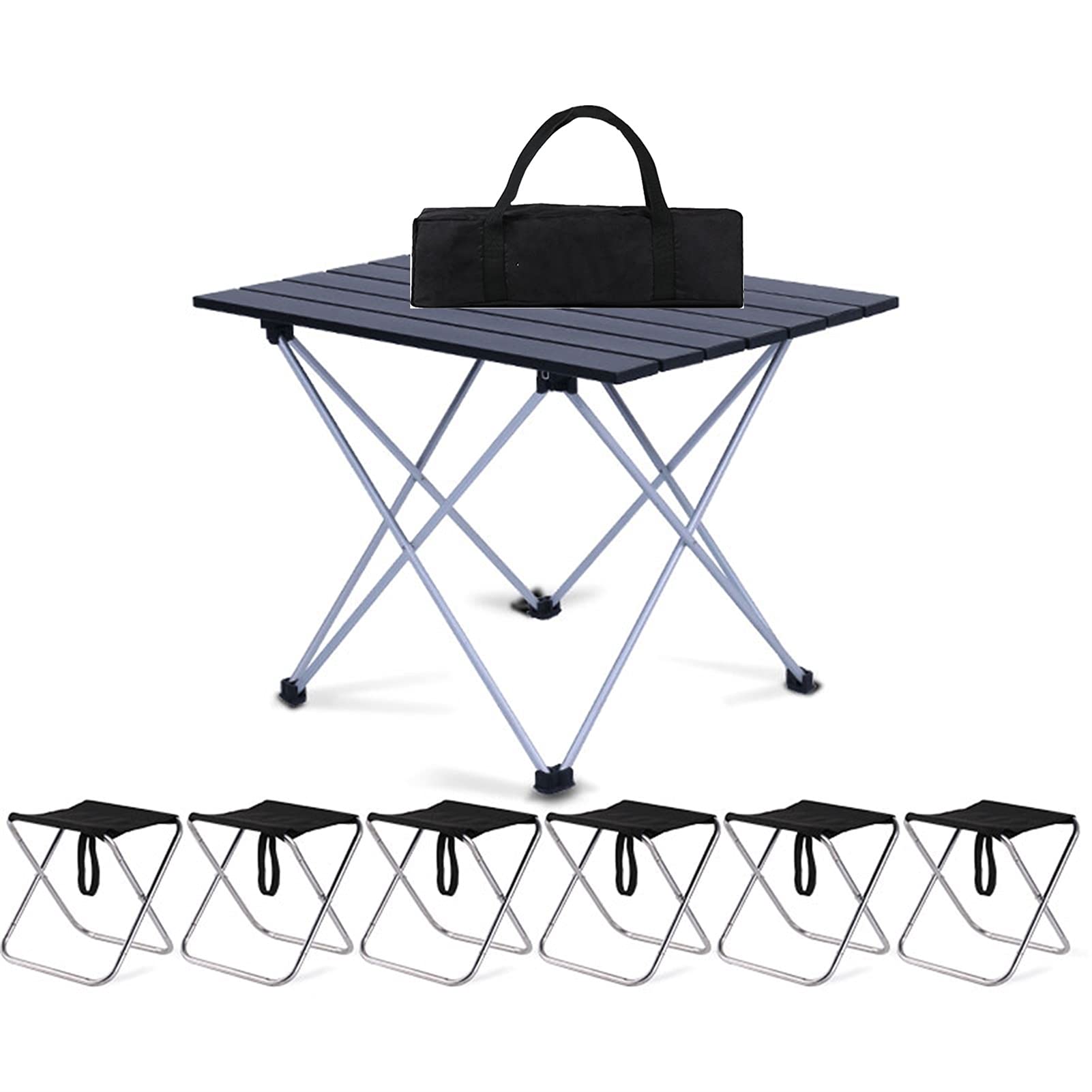 Table de pique-nique en aluminium et chaises pliantes pour manger en autonomie