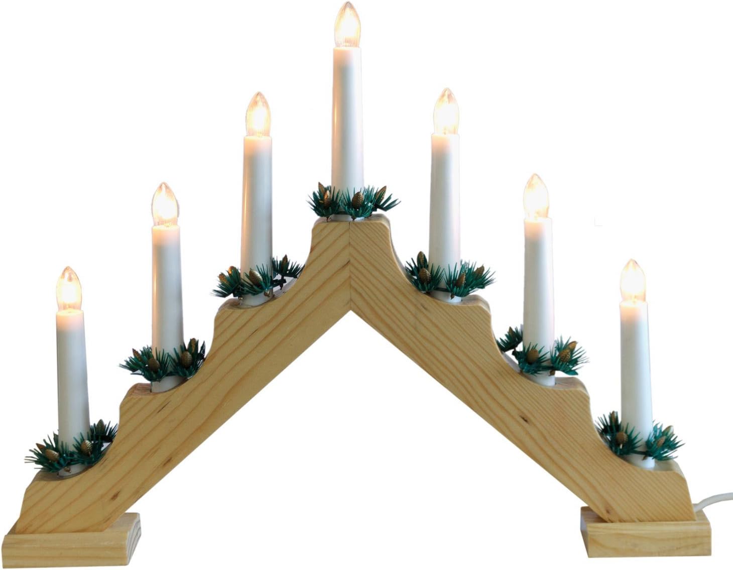 Kaarsenbrug hout 7 lampen