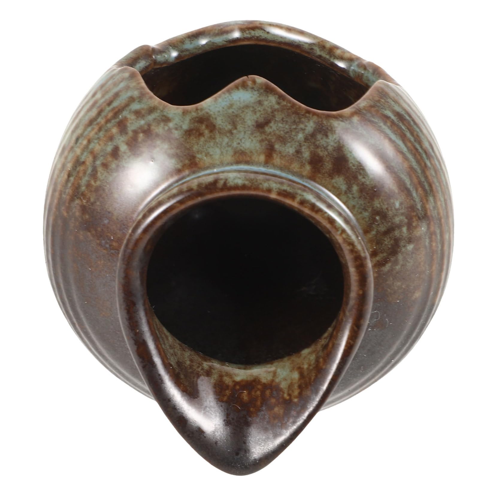 CAXUSD Ceramic Bird Fountain with Built Filtration System Unique Small Outdoor Fountain for Garden Decoration Promotes Clean Water Flow for Fish and Aquatic Plants