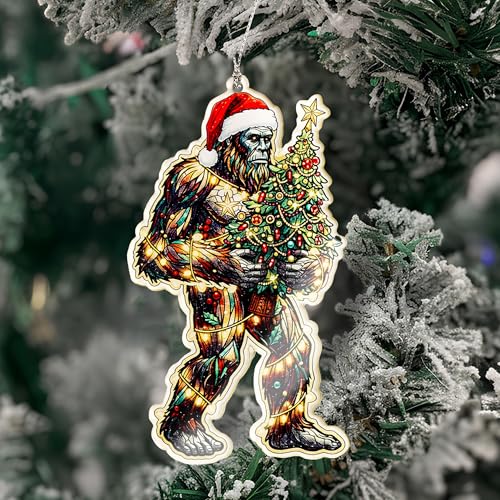 Image of Funny Christmas Ornaments - Bigfoot Gifts - Big Foot Sasquatch Gift - Sasquatch Gifts - Bigfoot Ornament - Christmas Ornaments 2026 - Xmas Tree Funny Decoration
