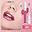 evpct 1Pcs Ruby Rose Red Glitter Metallic Lip Gloss Stain Lipstick for Women Long Lasting Waterproof 24, Sexy Red Frosted Metallic Shimmer Chrome iridescent Liquid Lipstick Lip Gloss Makeup, 07