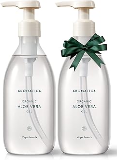 AROMATICA Organic Aloe Vera Gel (2 Pack) 10.14 fl. oz. each