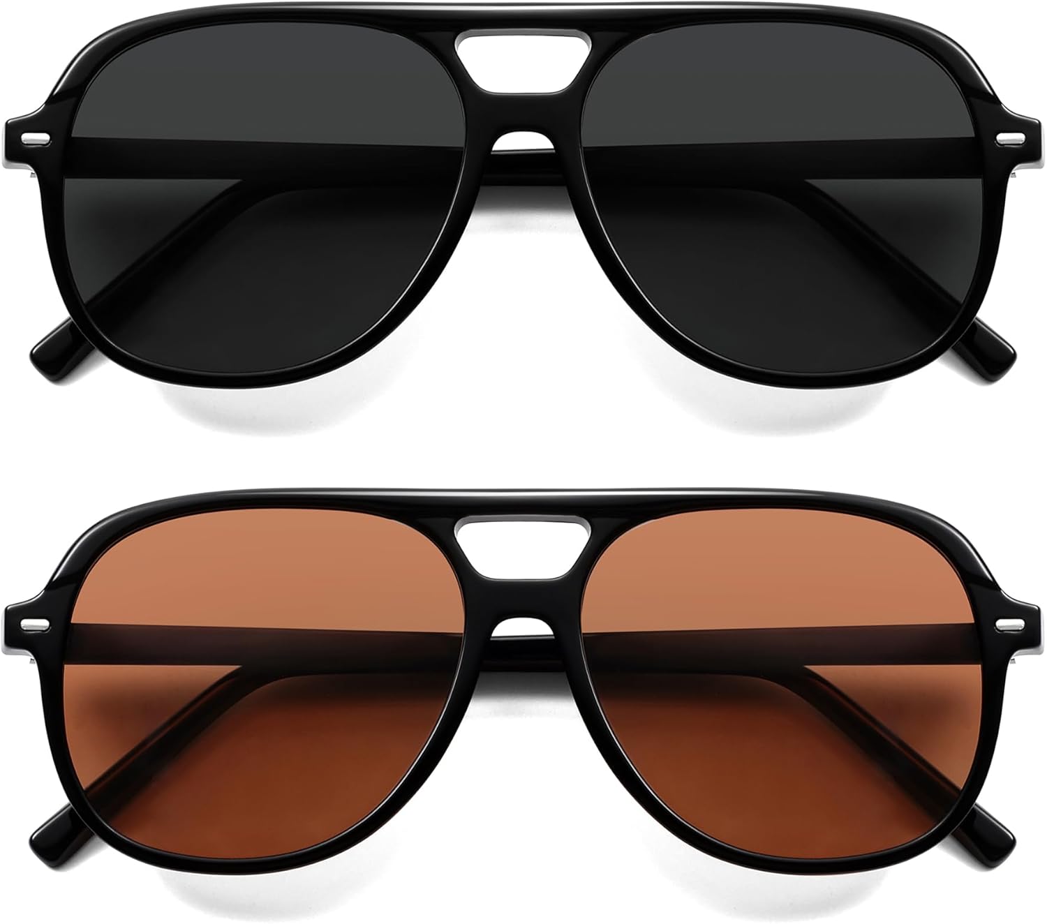 Retro Trendy Polarized Aviator Sunglasses Womens Mens 70s Classic Vintage Oversized Sun Glasses AR82278 - Image 3