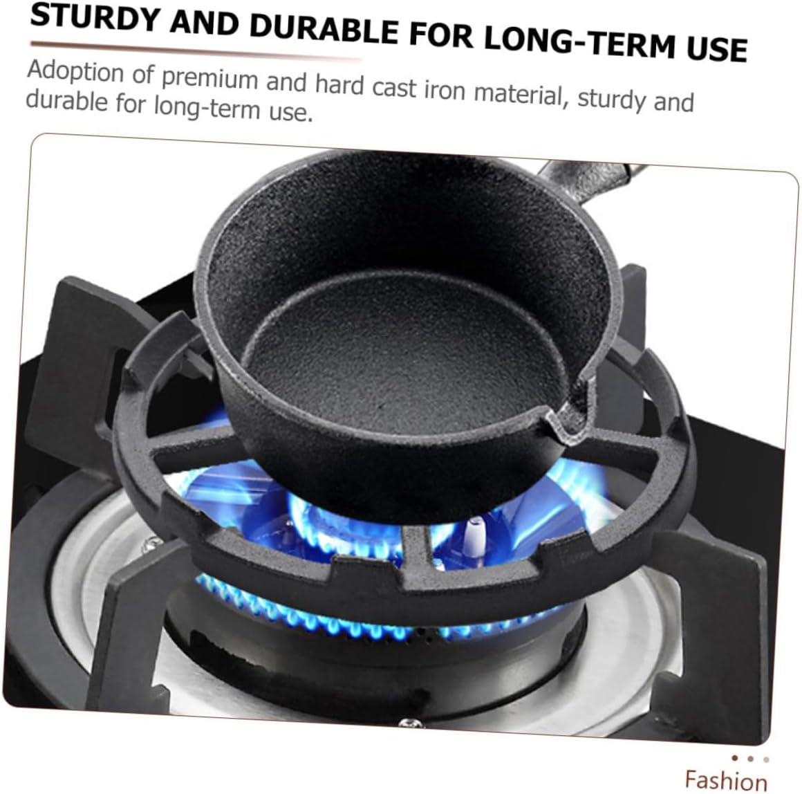 Cabilock 2pcs Anti-slip Cast Iron Wok Rack Kitchen Gas Stove Ring Non-slip Pot Support for Stable Cooking Stove Accessory for Home Chefs