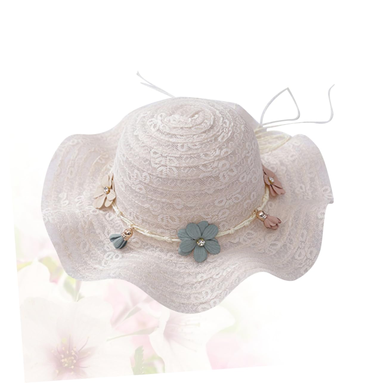 PACKOVE 3piezas Sombrero De Sol Infantil De ala Ancha Protección Solar para Niñas Diseño De Moda Color Lechoso