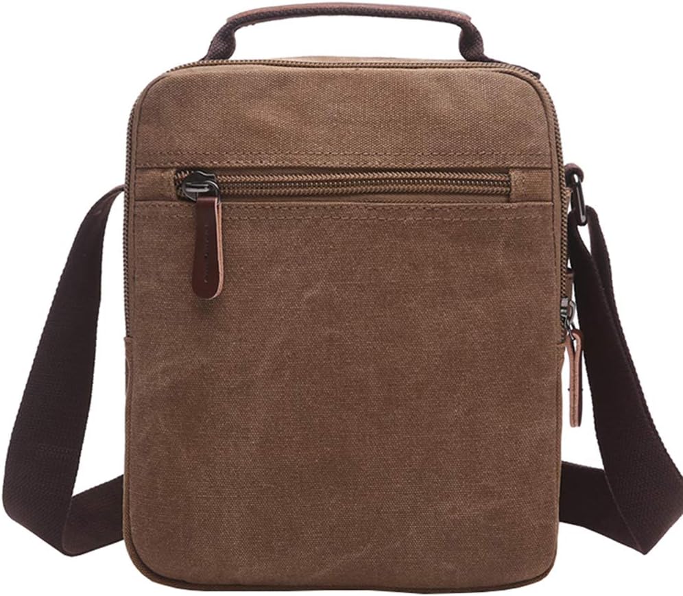 mygreen Small Canvas Crossbody Shoulder Bag Messenger Bag Work Bag | Work Bag - Image 2