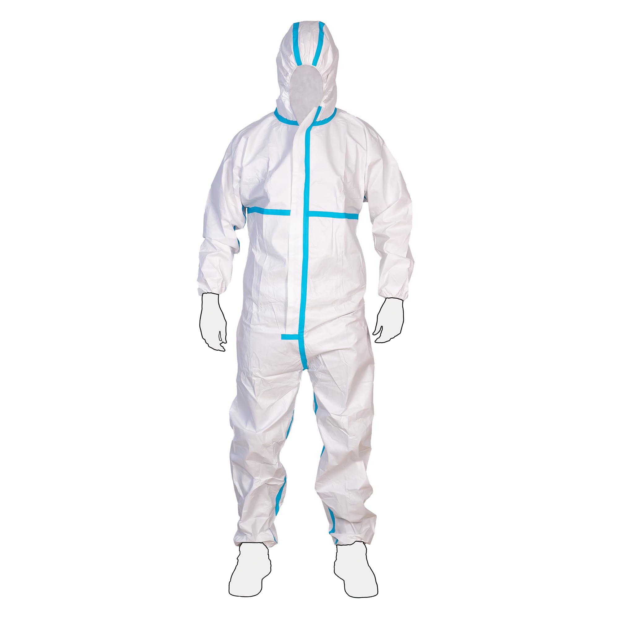 Cofan Buzo de protección fitosanitaria con capucha | Color: blanco | EN ISO 27065 Nivel C2 | Tipo 4/5/6 Cat. III | Antiestático | Talla M