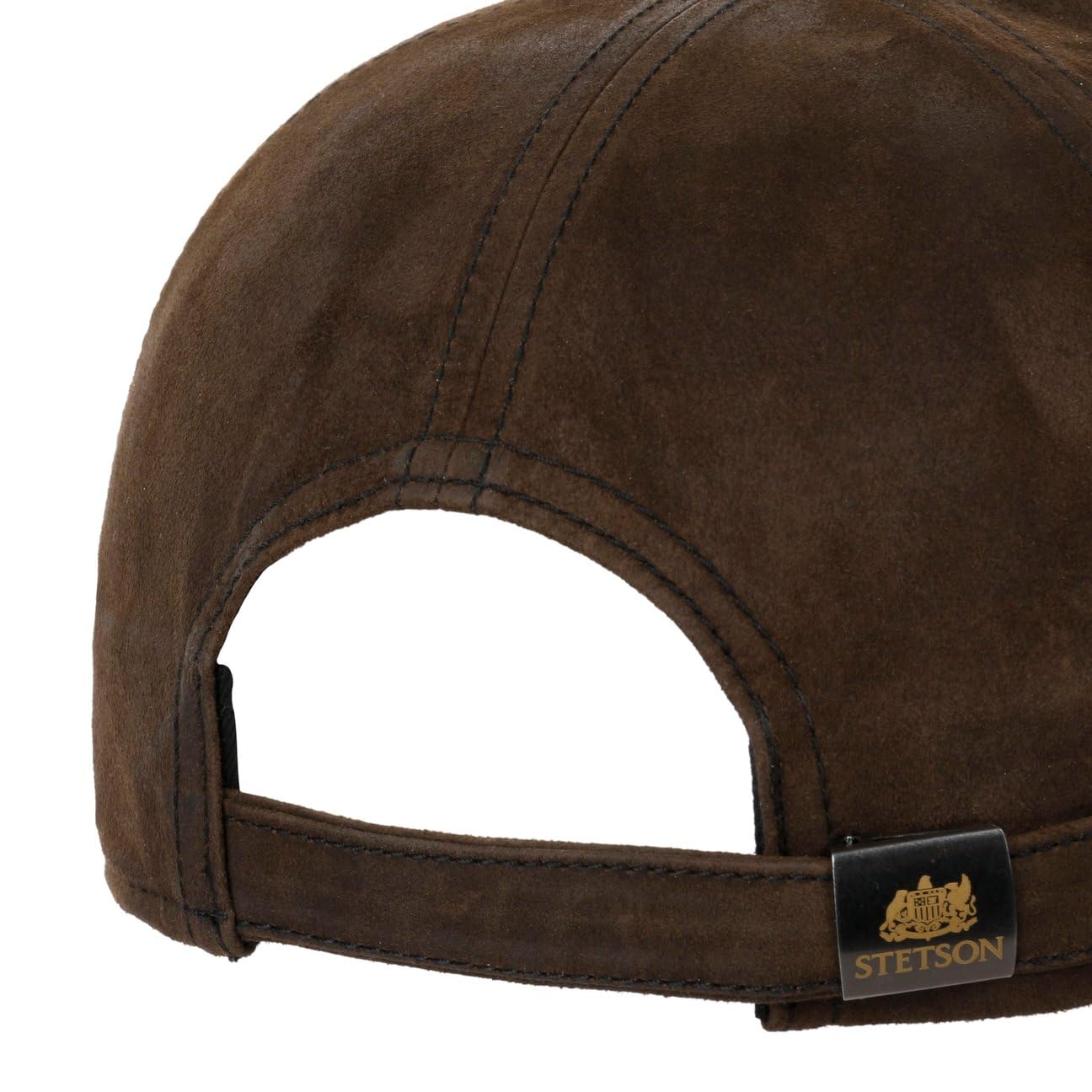 Stetson Cappellino Oily Goat Suede Donna/Uomo - Berretto in Pelle Baseball Fibbia Metallo, con Visiera Inverno Estate/Inverno