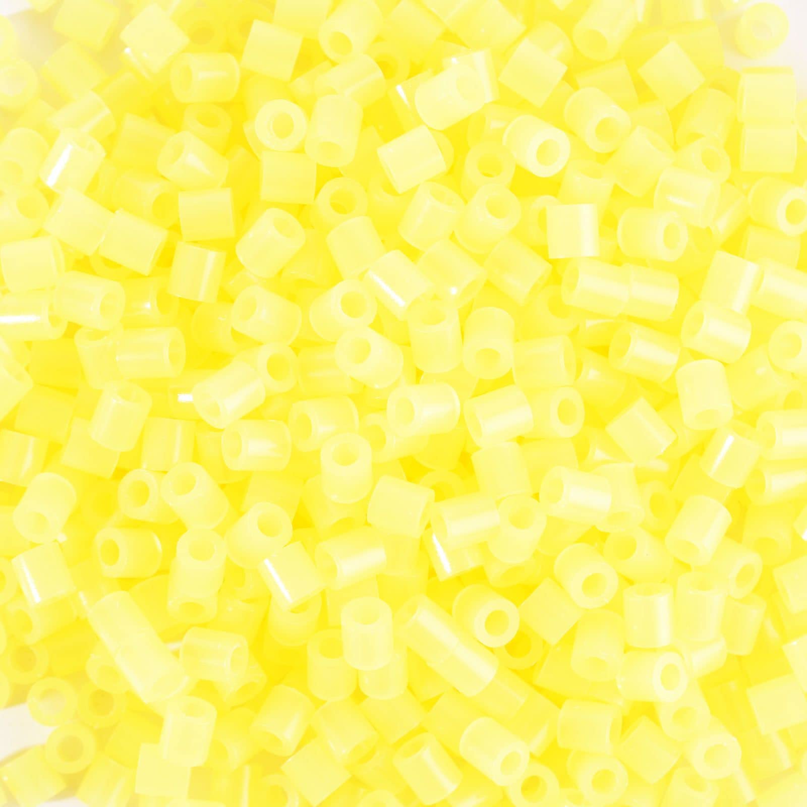 Vaessen Creative 1100 Neon Yellow Iron-On Beads for Children's Crafts, DIY Jewellery Making, Decoration, Embellishments and Other Craft Ideas