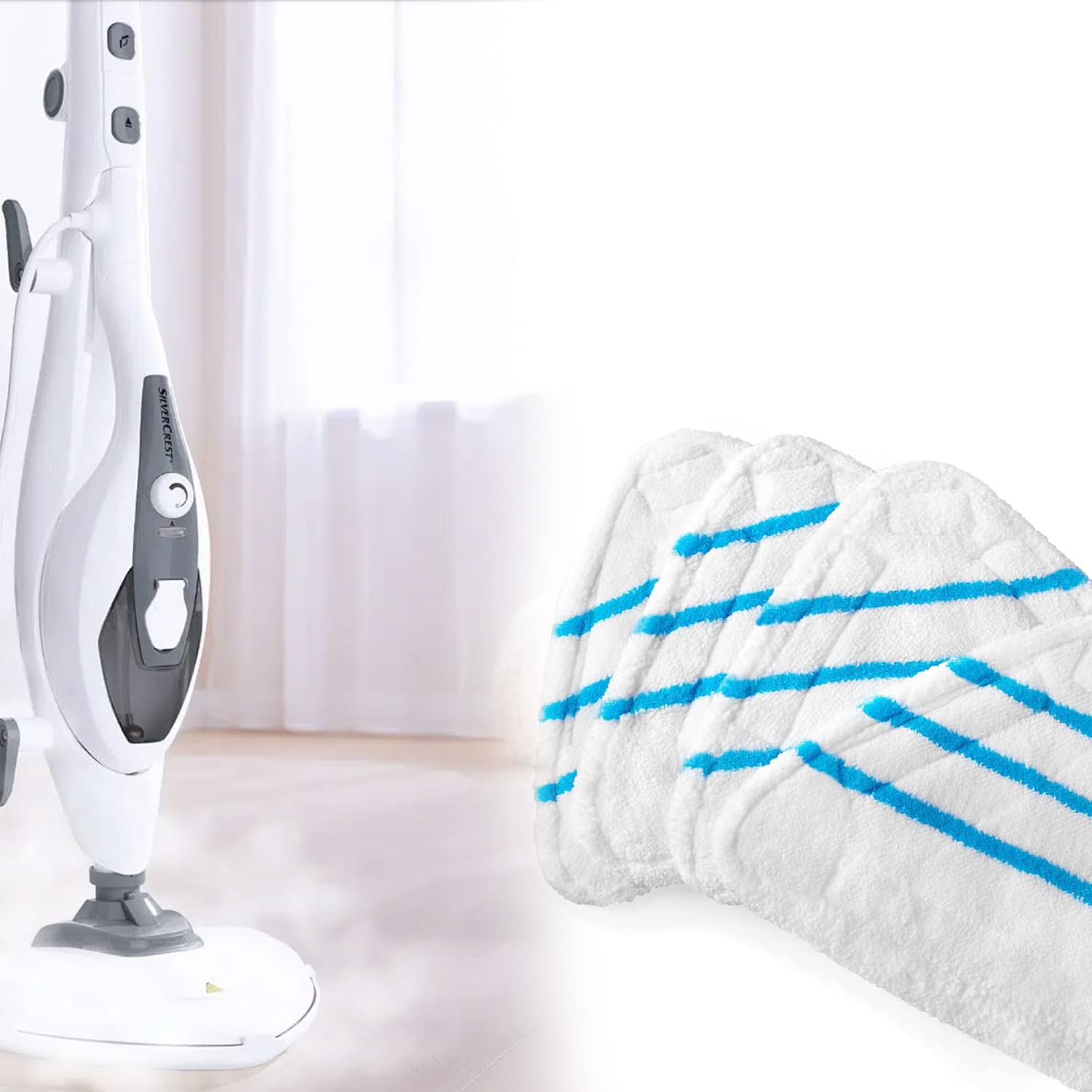 5 Housses De Rechange Microfibre Pour Nettoyeur Vapeur - Compatible Karcher SC1 à SC5 - Lavable Machine