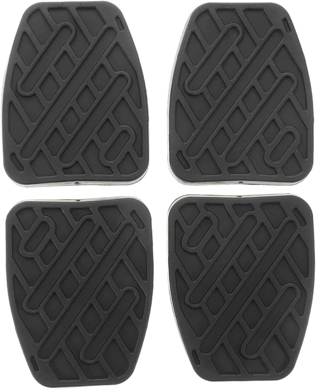 4pcs Rubber Clutch Pedal Pad Brake Pedal Cover for Car Slip Design Easy Installation Foot Pads