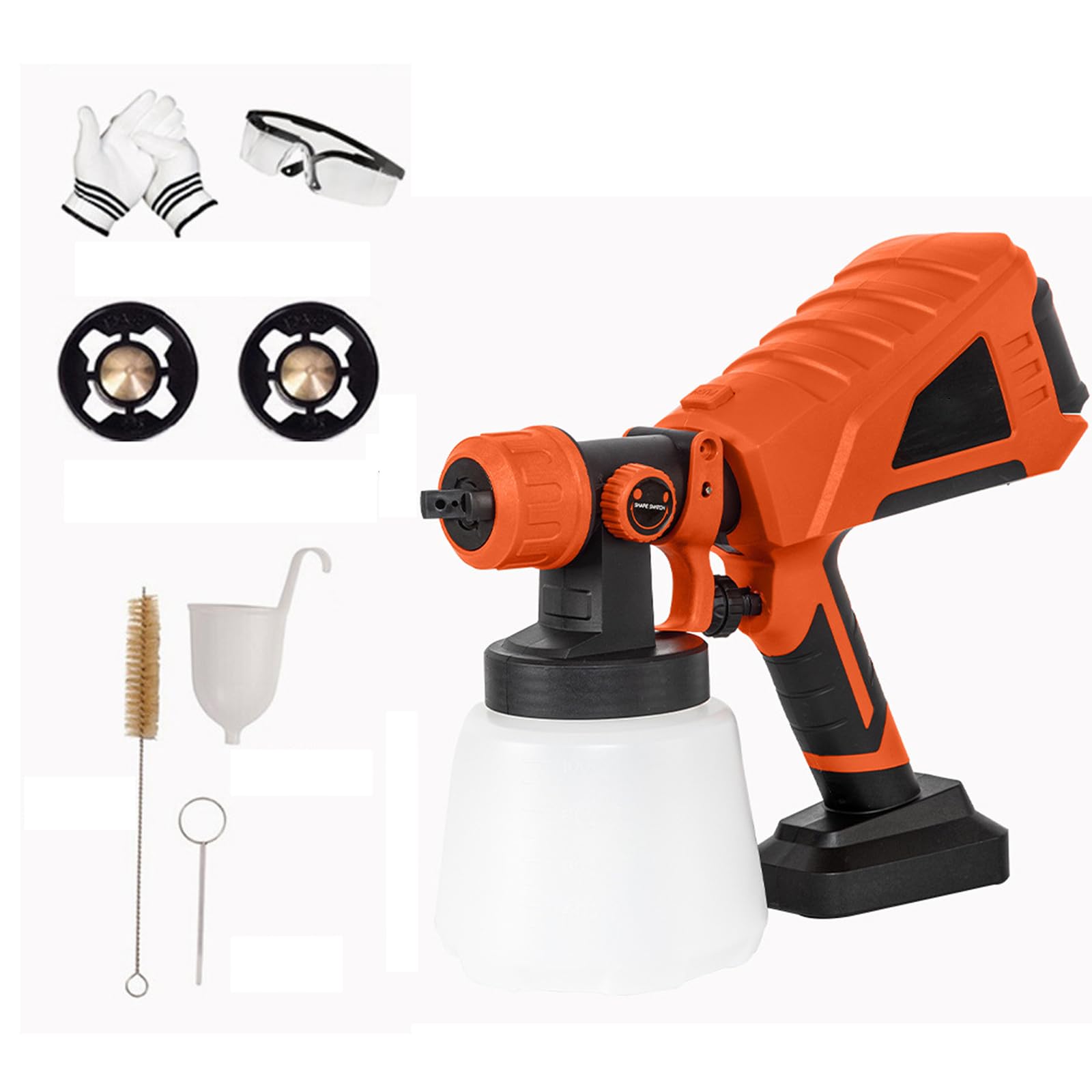 Pulvérisateur de peinture sans fil 1200 ml avec jet réglable et puissance 550W