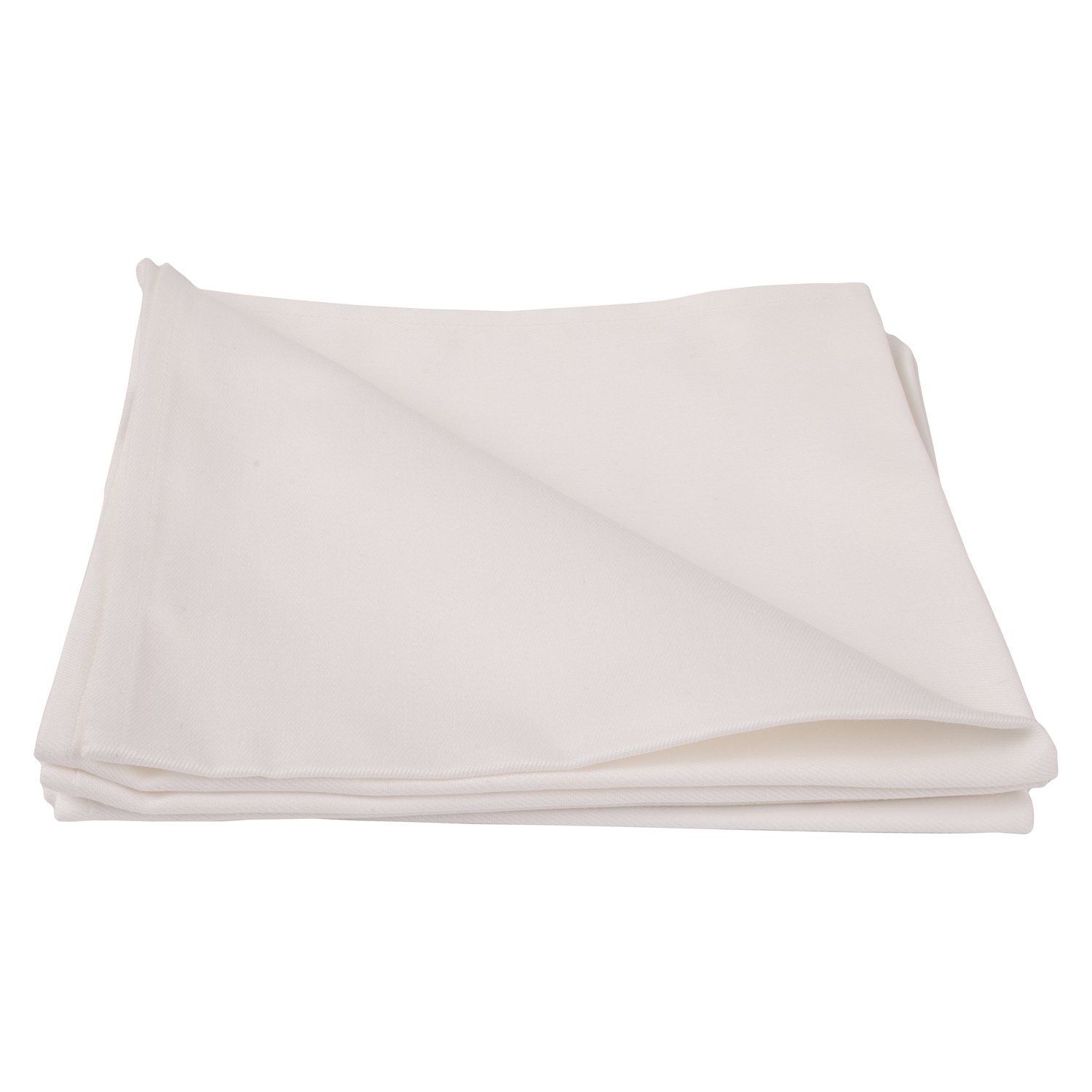 Serviettes de table haut de gamme en coton uni blanc 45x45cm