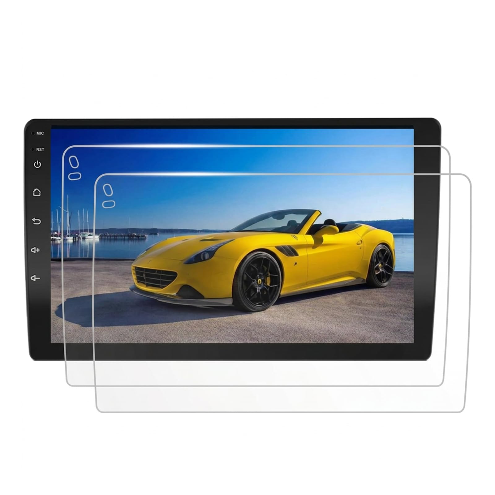 Confezione da 2 pellicole protettive in vetro temperato per autoradio Android a doppio DIN, lettore stereo, navigazione GPS da 22,9 cm, pellicola protettiva universale per Podofo Teyes Spro CC2 CC2L