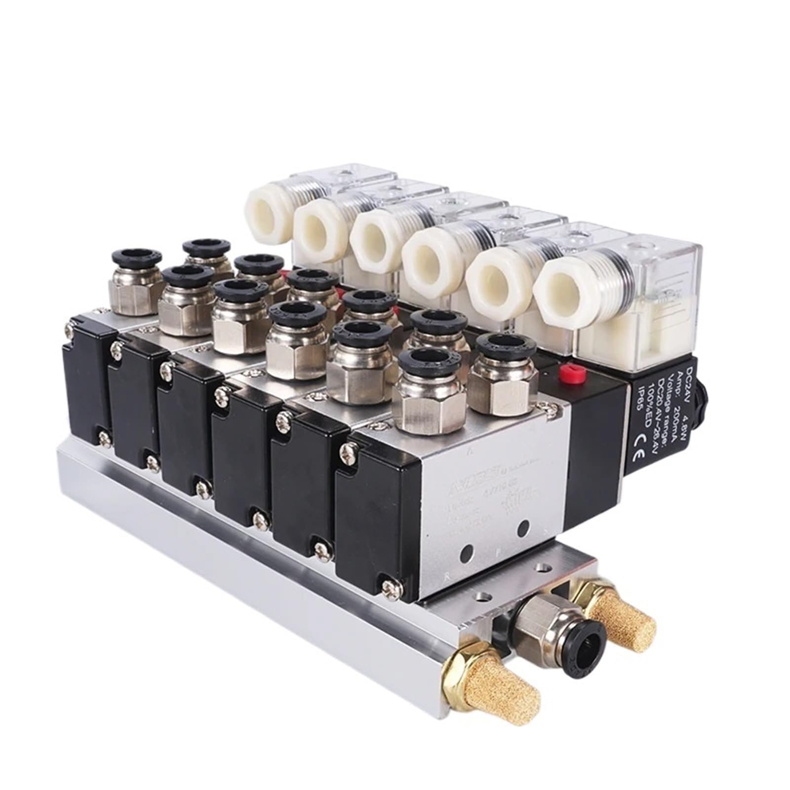 Électrovanne pneumatique 4V210-08 à 5 stations AC110V avec collecteur en aluminium