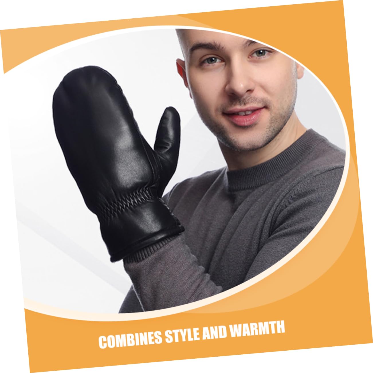 VANZACK Guantes De De Oveja Para Hombre Forro De Lana Extra Cálidos y Gruesos Para Actividades De Invierno Al Aire