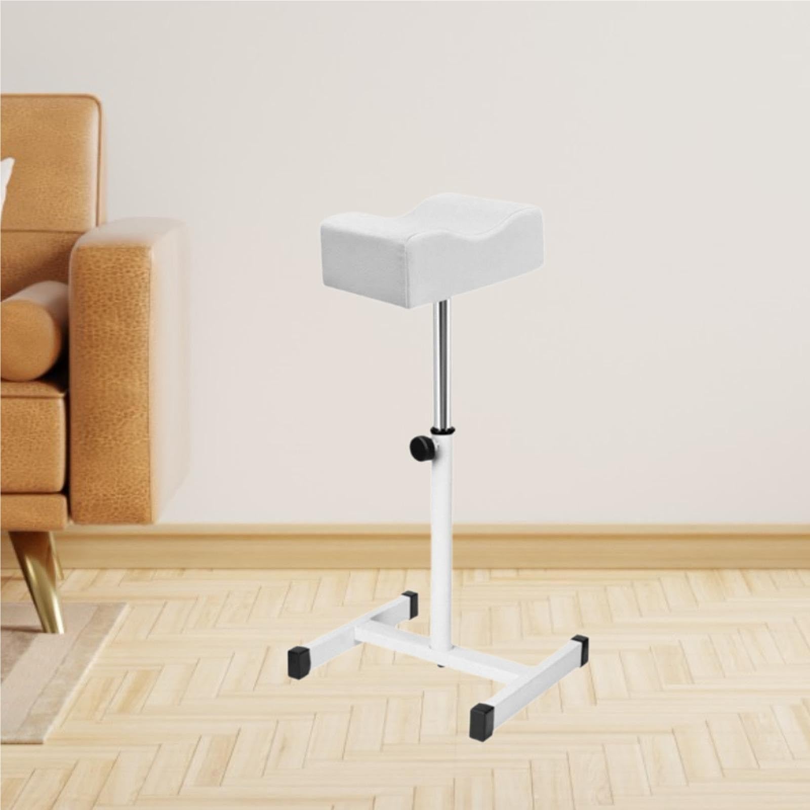 Fauteuil De PéDicure Chaise de Repos Jambe Repose-Pieds manucure pédicure, Tabouret en métal réglable Hauteur for Le Salon beauté à Domicile(Pink)