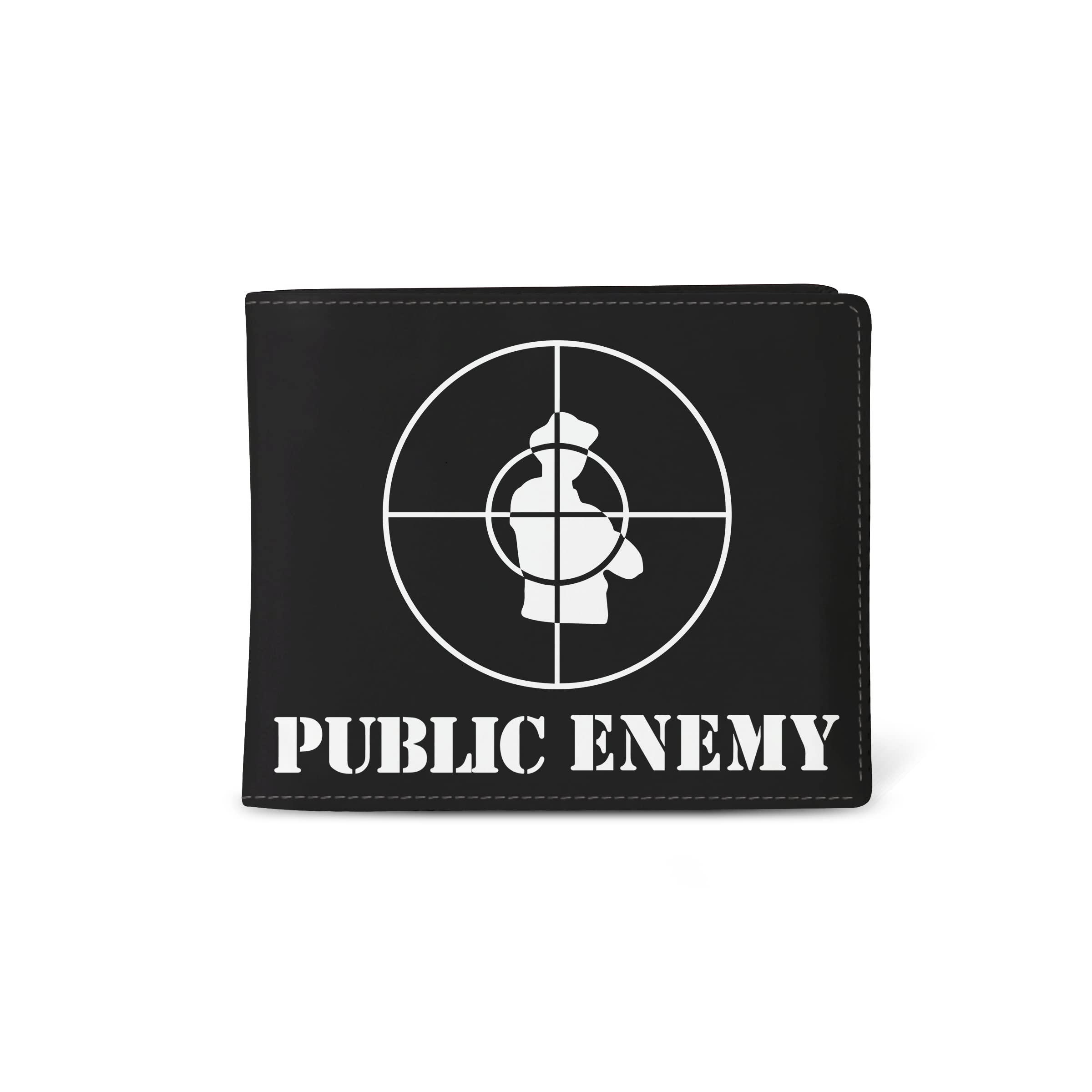 Rocksax Wallet Public Enemy Target Money Organiser 10cm x 11cm x 1cm – Officially Licensed Merchandise, Black