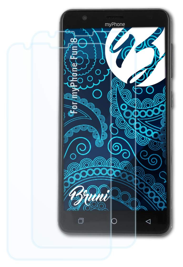 Bruni Screen Protector Compatible with myPhone Fun 8 Protector Film, Crystal Clear Protective Film (2X)